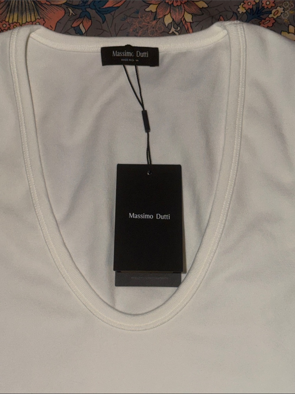 Massimo Dutti Women’s White Scoop Neck Tank Top
